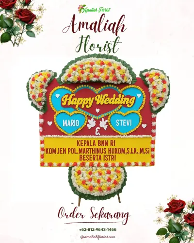 Karangan Papan Bunga Pernikahan di Dukuhlo